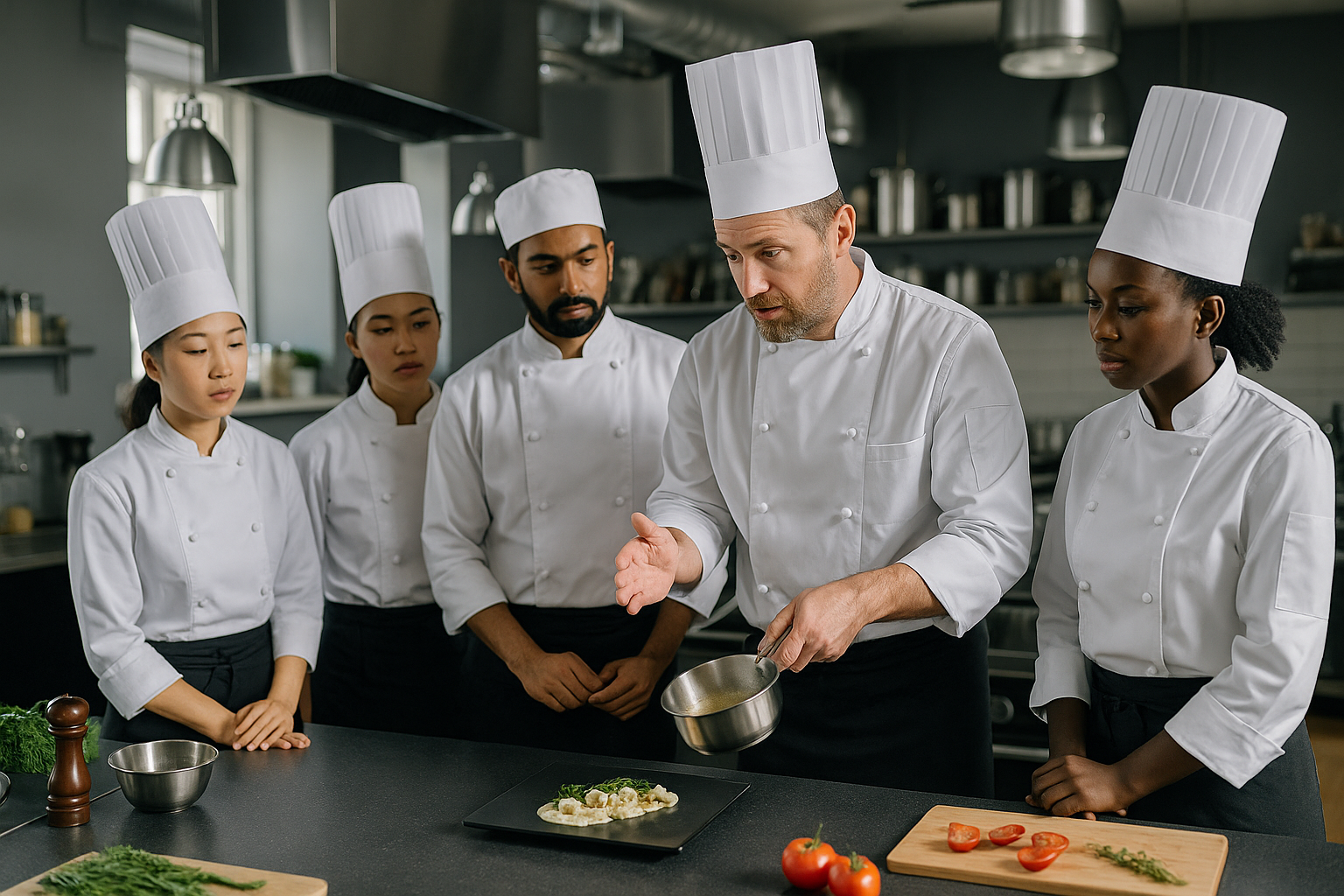 Chef instructor teaching
