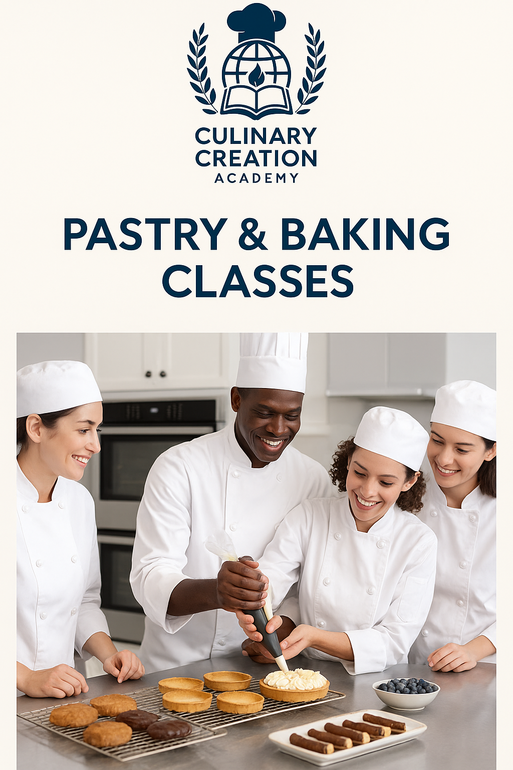 Students in pastry class